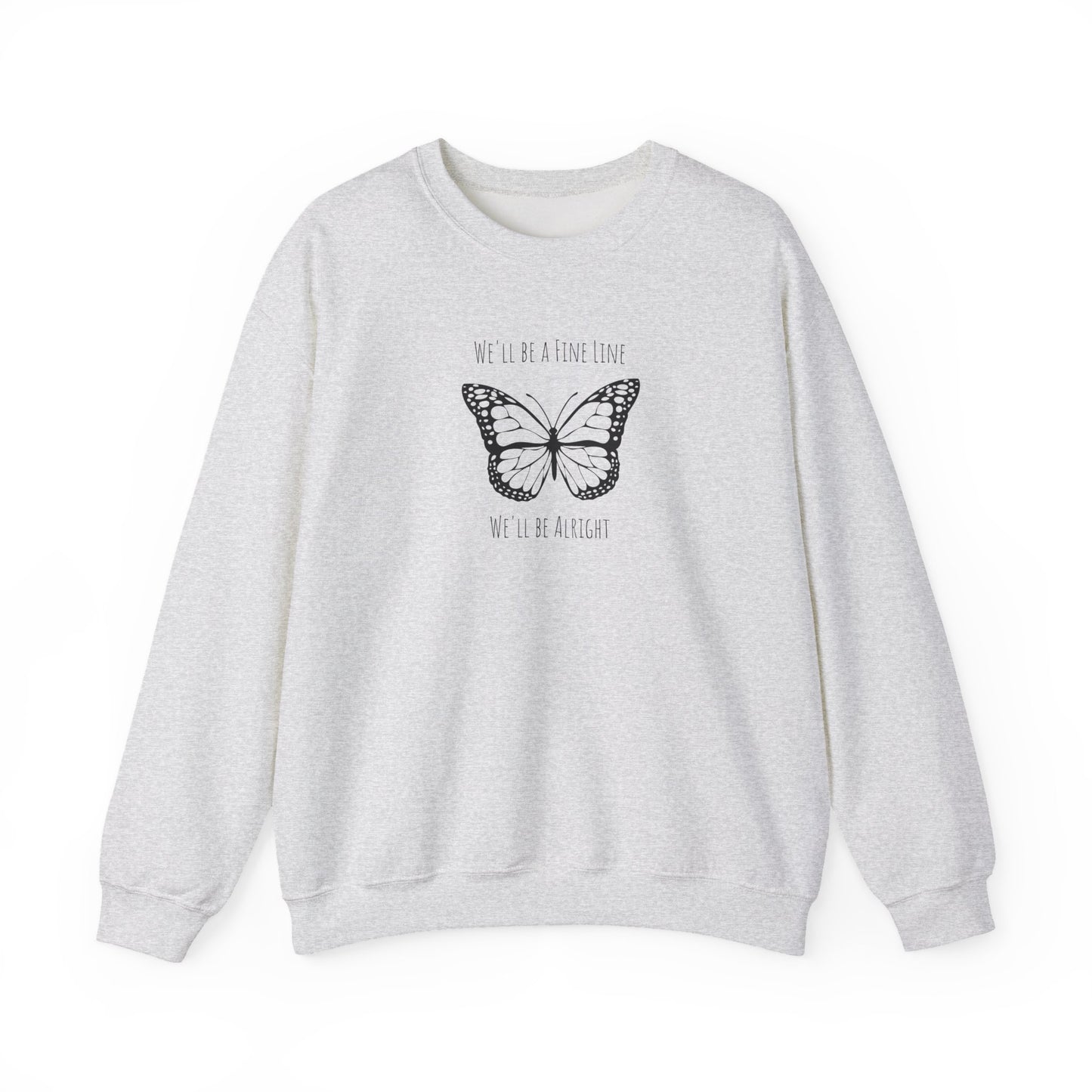 Fine Line Butterfly Crewneck Sweatshirt