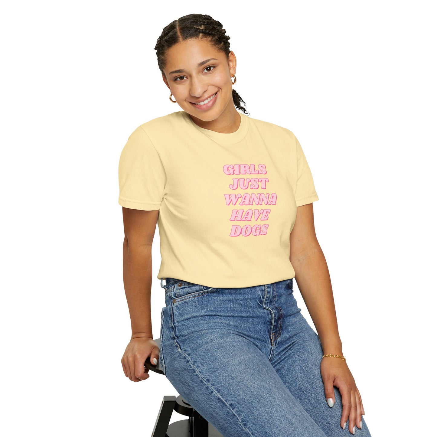 Girls Just Wanna Have Dogs Comfort Colors Tee