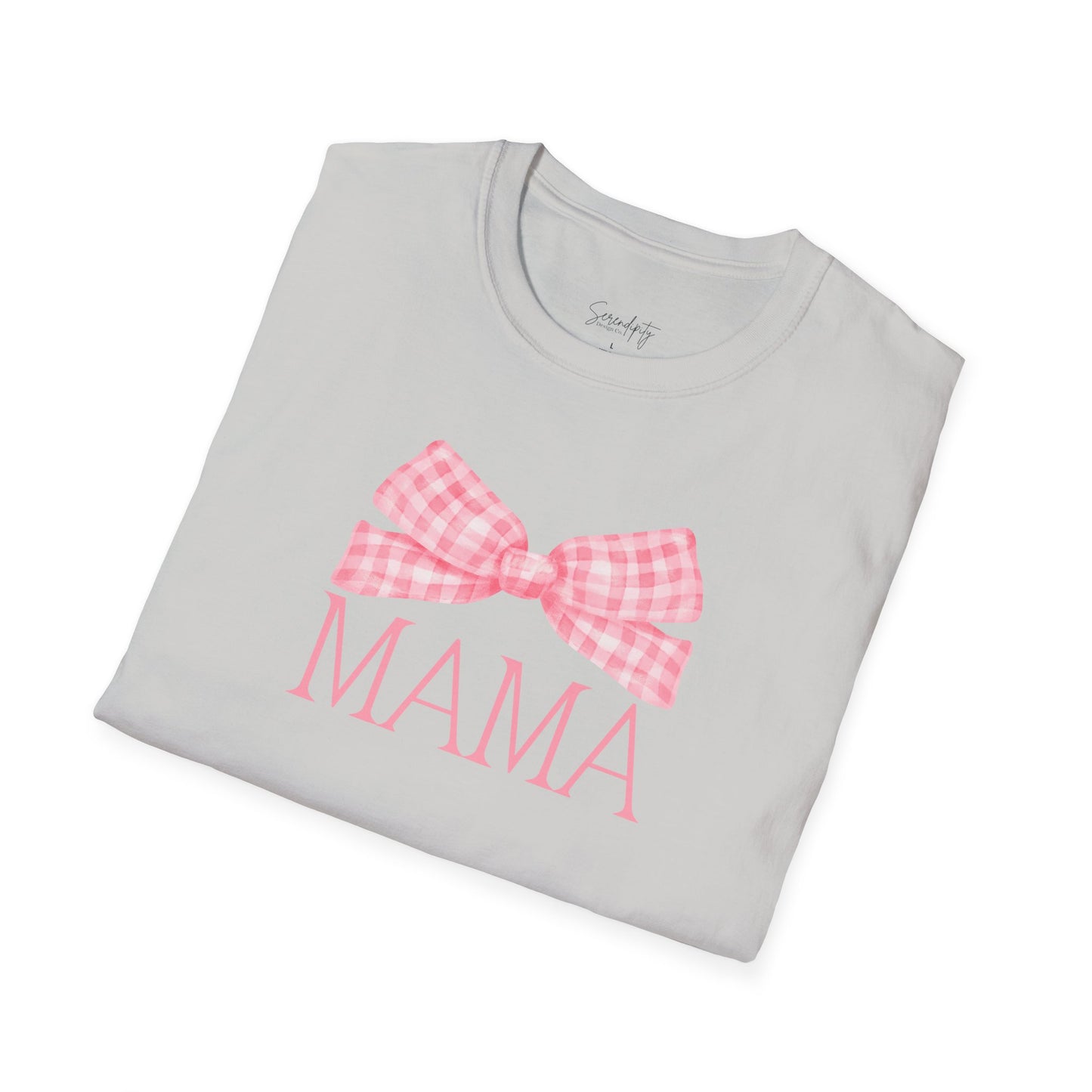 Mama Pink Bow Soft Style Tee