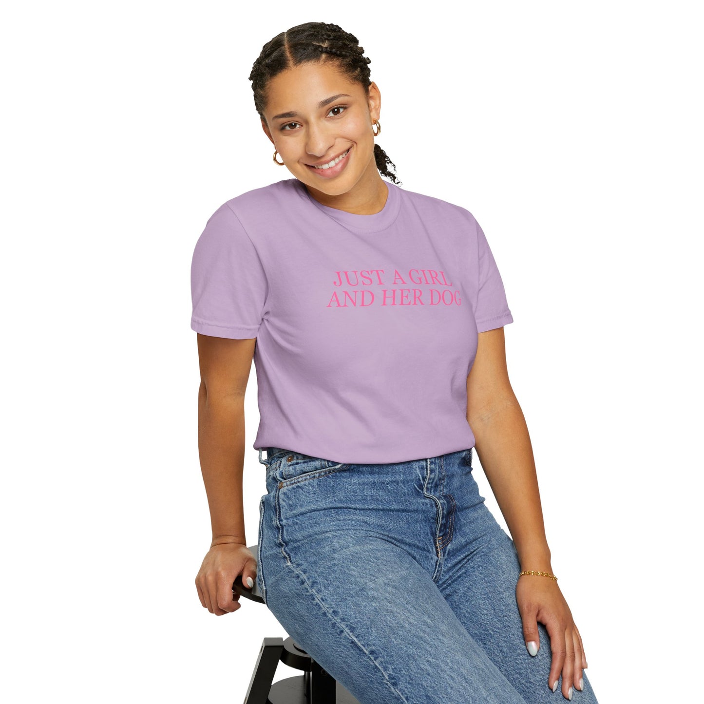 Just a Girl and Her Dog Comfort Colors Tee