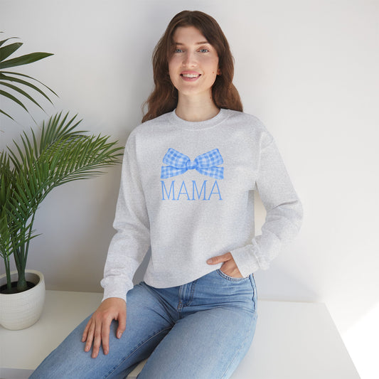 Blue Mama Bow Crewneck Sweatshirt