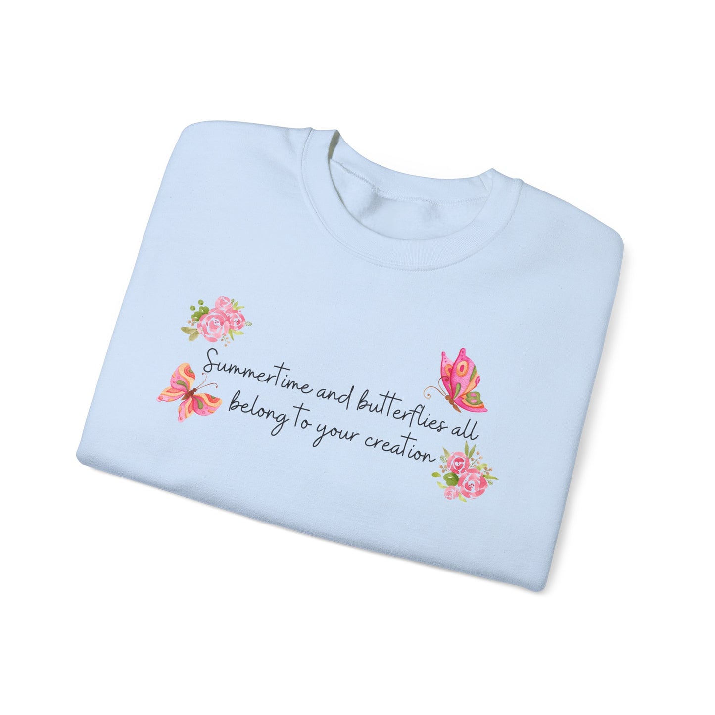 Summertime & Butterflies Crewneck Sweatshirt