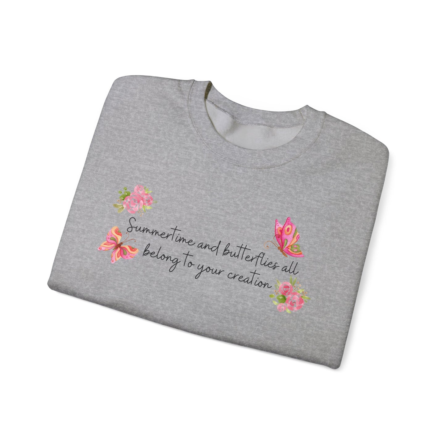 Summertime & Butterflies Crewneck Sweatshirt