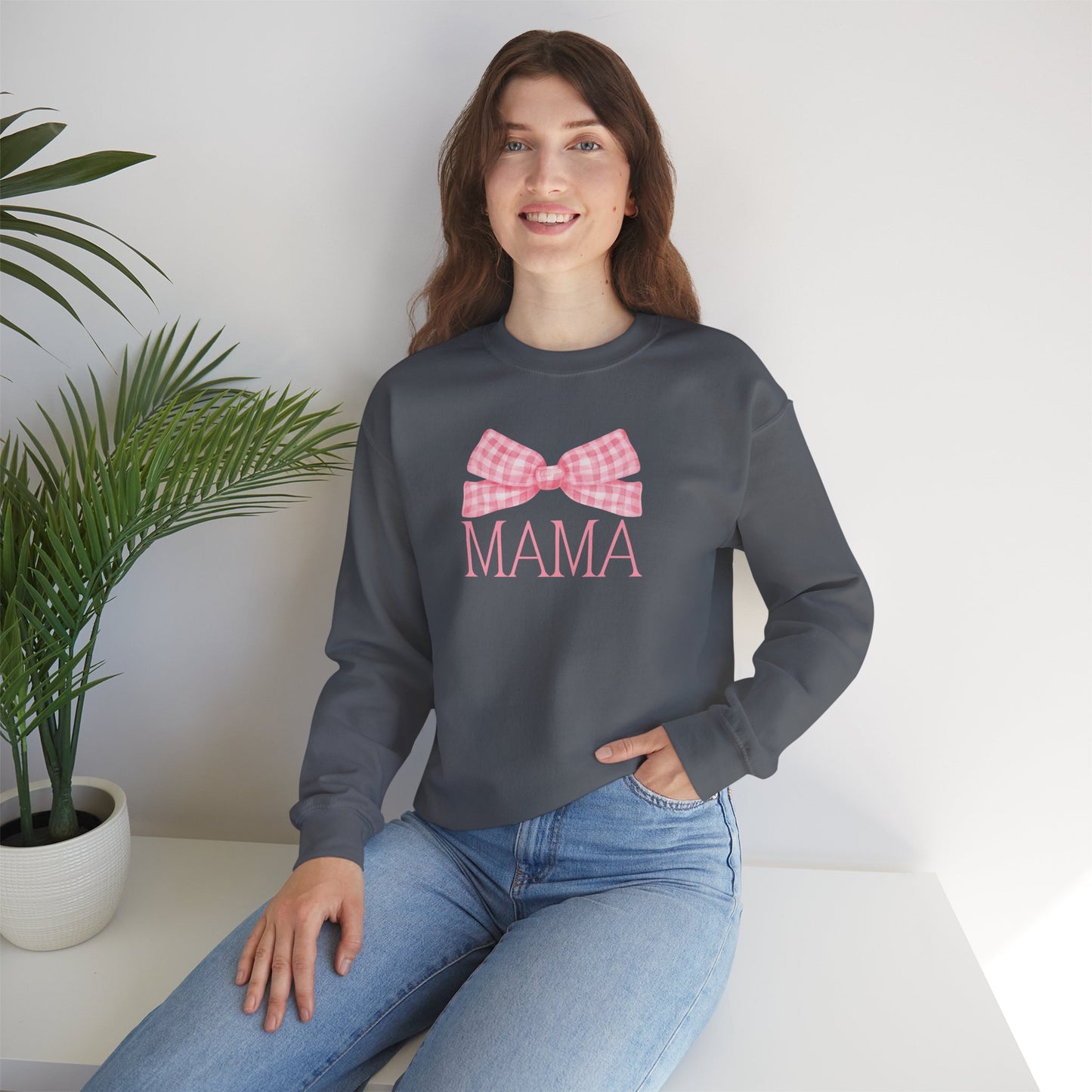 Pink Mama Bow Crewneck Sweatshirt