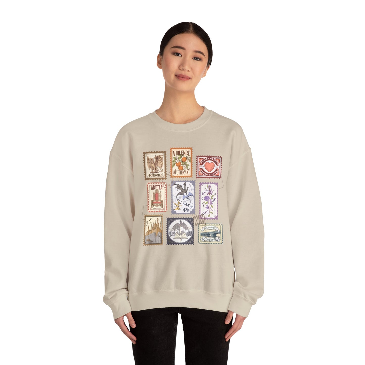 Fourth Wing Stamps Crewneck Sweatshirt