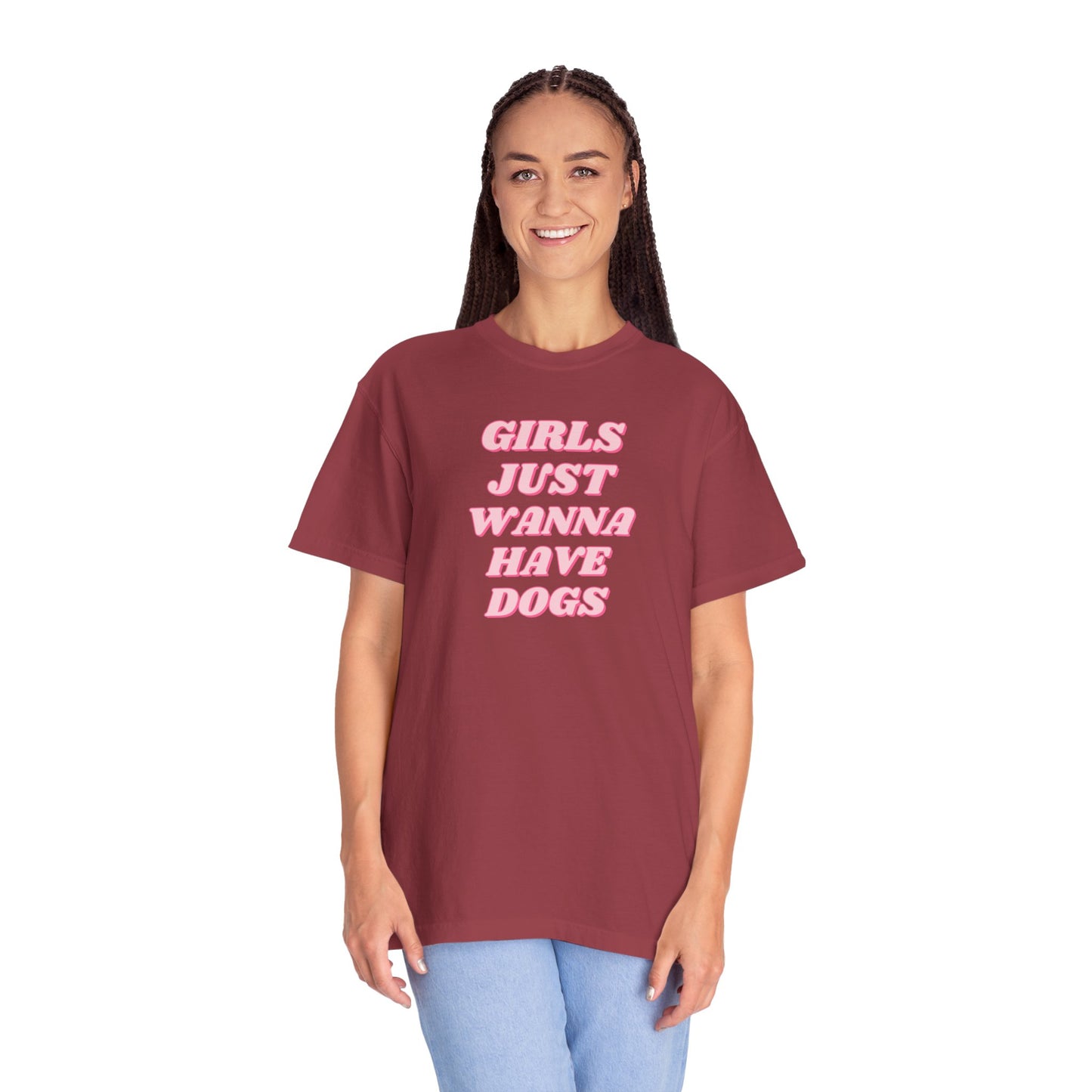 Girls Just Wanna Have Dogs Comfort Colors Tee