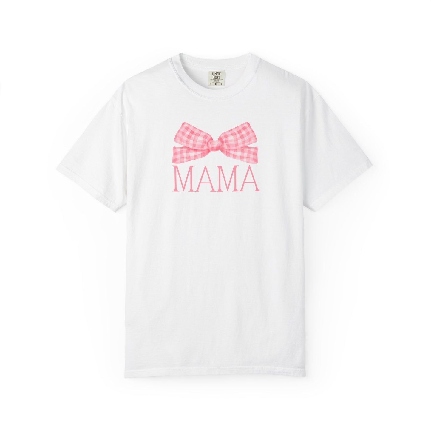 Mama Pink Bow Comfort Colors Tee