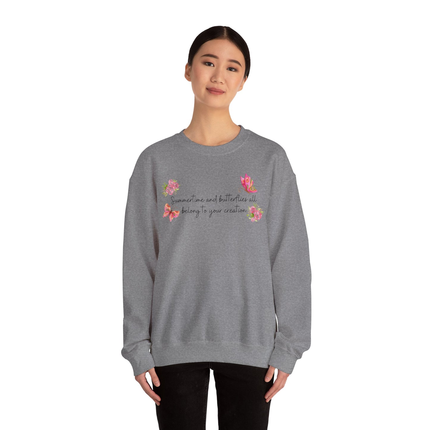 Summertime & Butterflies Crewneck Sweatshirt