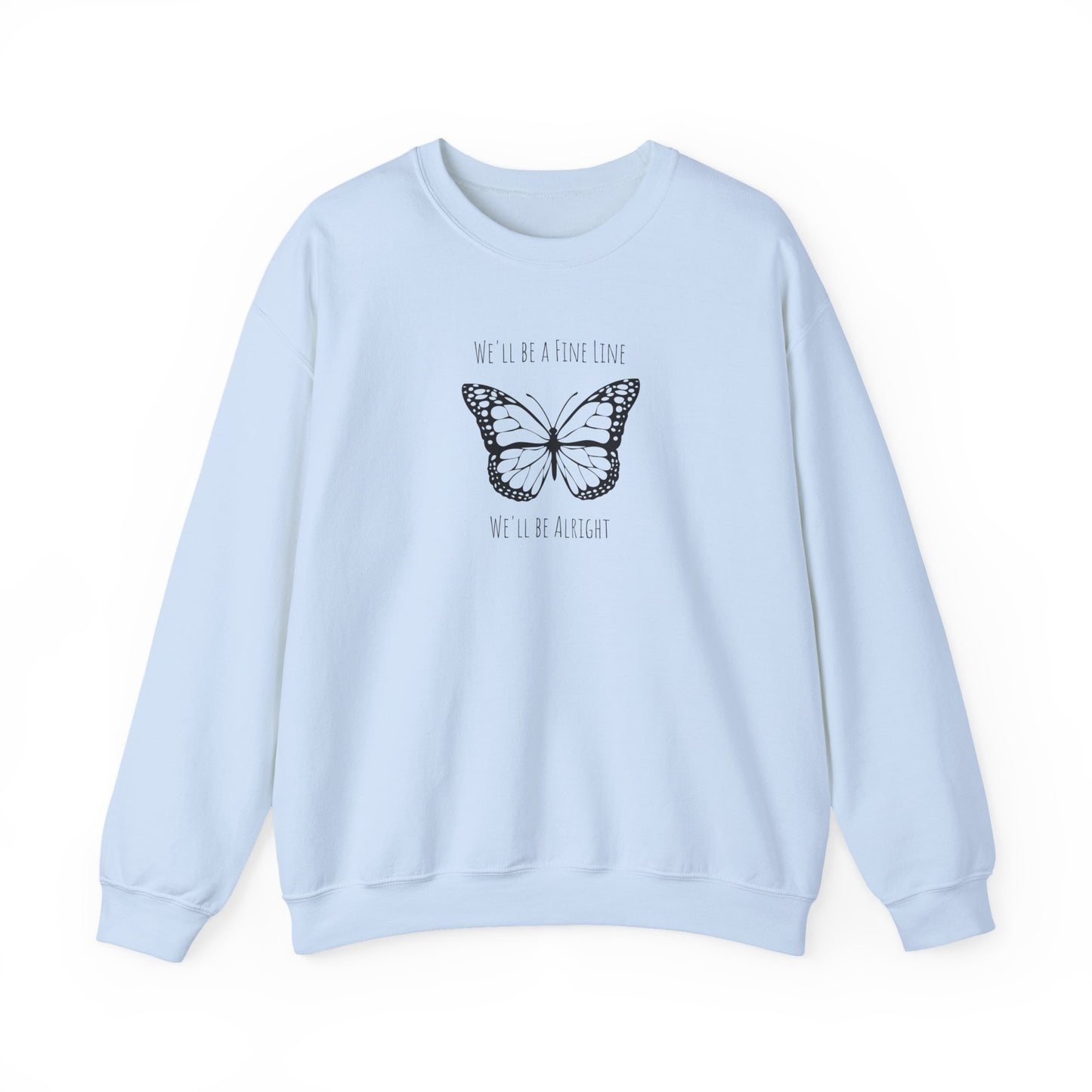 Fine Line Butterfly Crewneck Sweatshirt