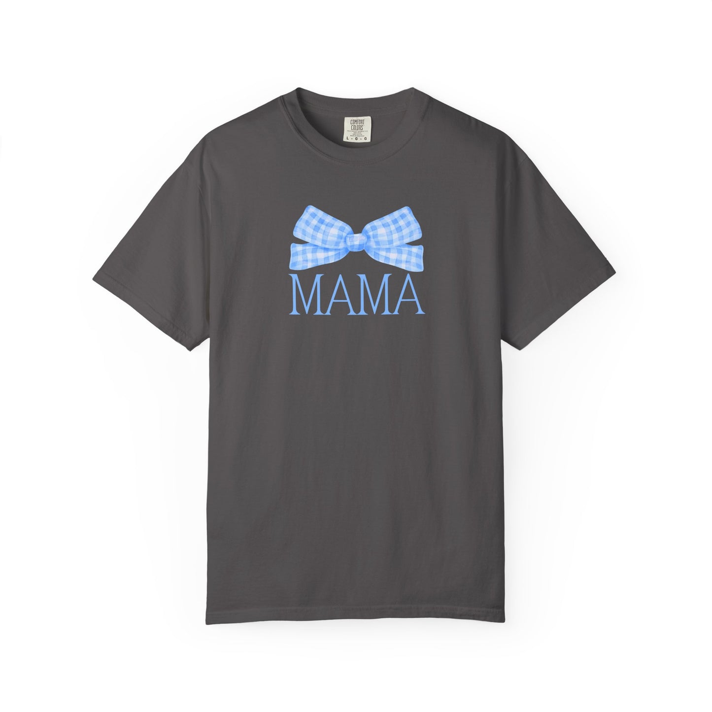 Mama Blue Bow Comfort Colors Tee