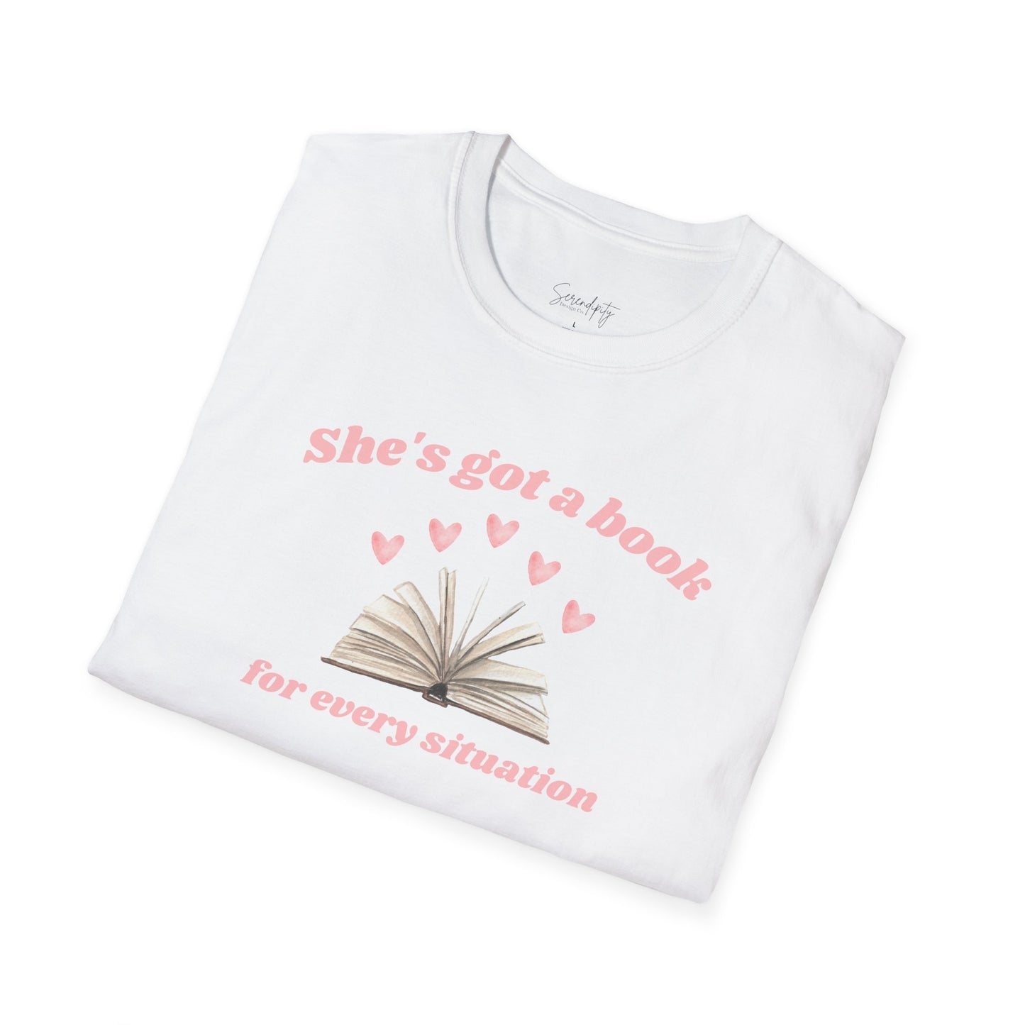 She's Got a Book For Every Situation Soft Style Tee