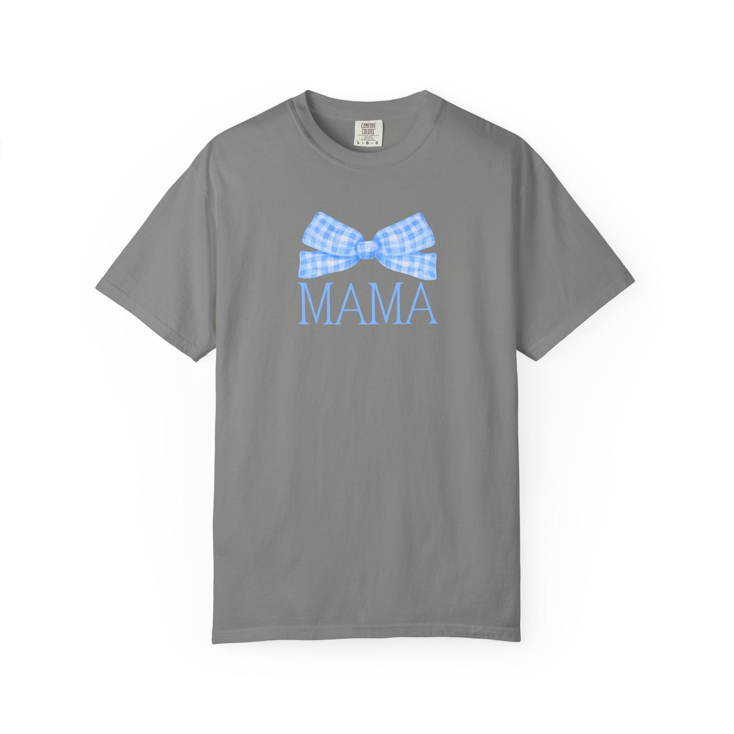 Mama Blue Bow Comfort Colors Tee