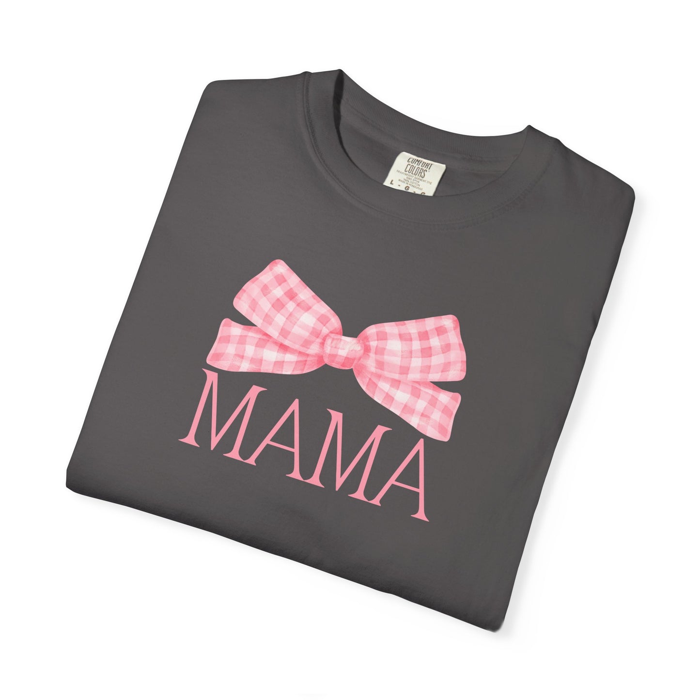 Mama Pink Bow Comfort Colors Tee