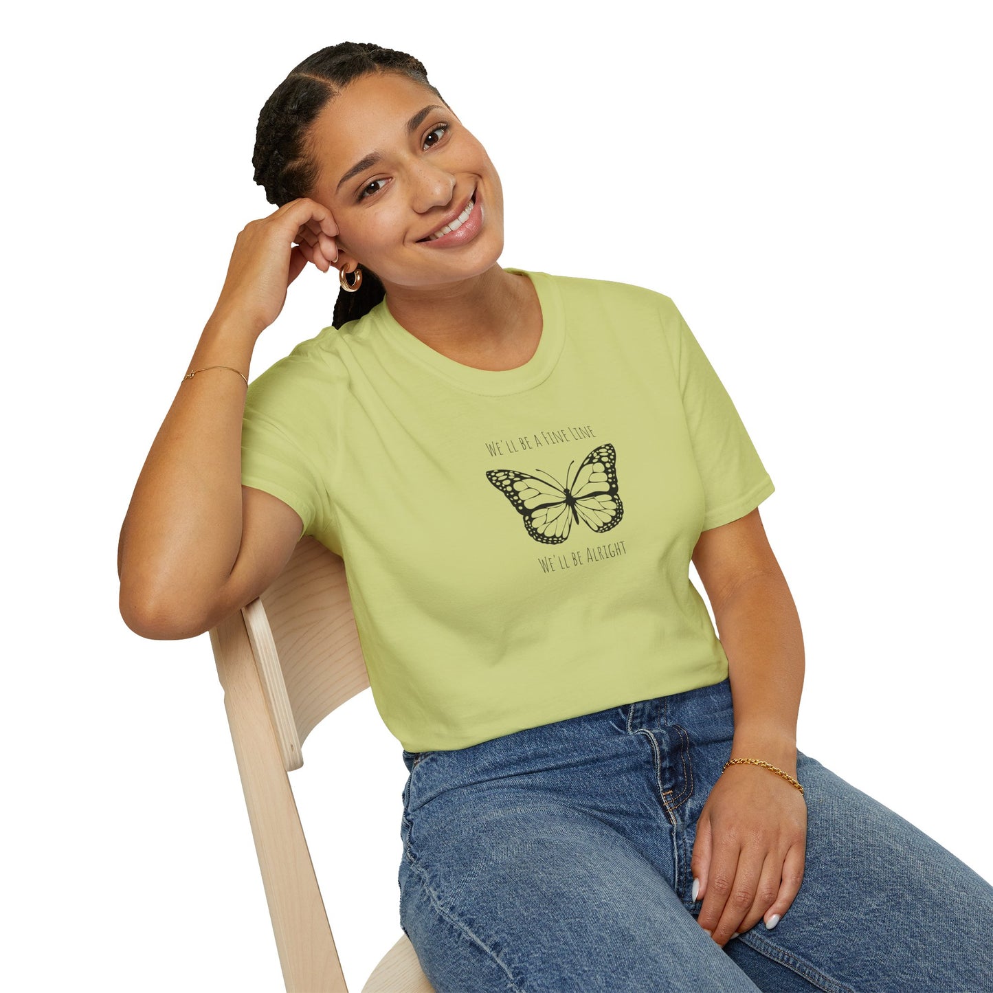 Fine Line Butterfly Soft Style Tee