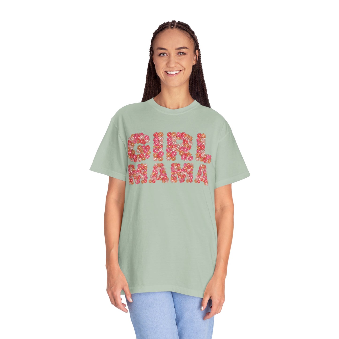 Girl Mama Floral Comfort Colors Tee