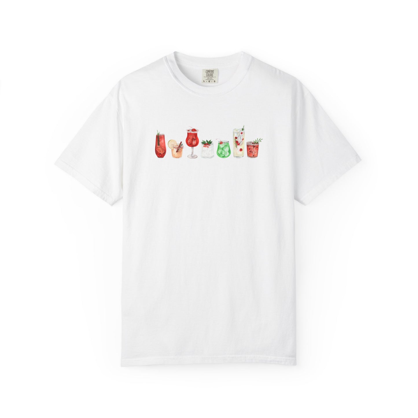 Christmas Cocktails Comfort Colors Tee