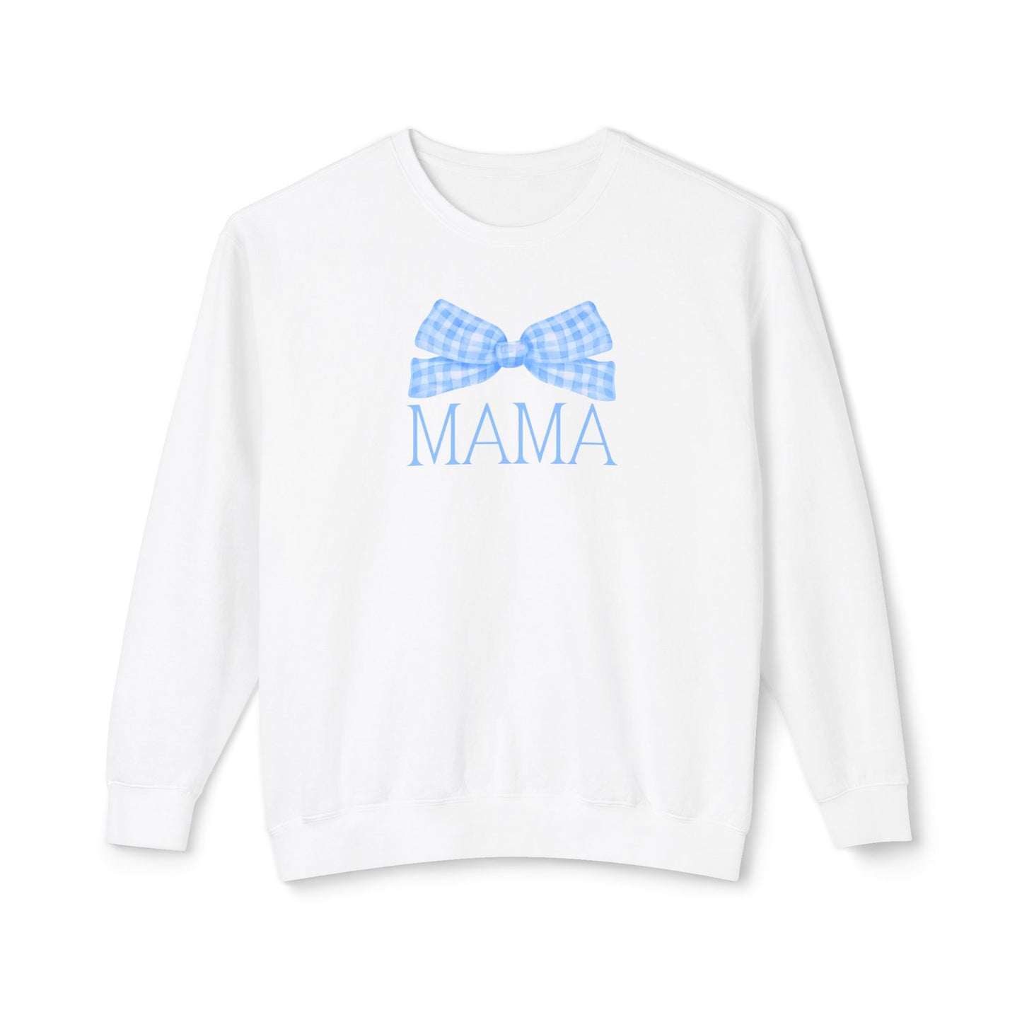 Blue Mama Bow Comfort Colors Sweatshirt