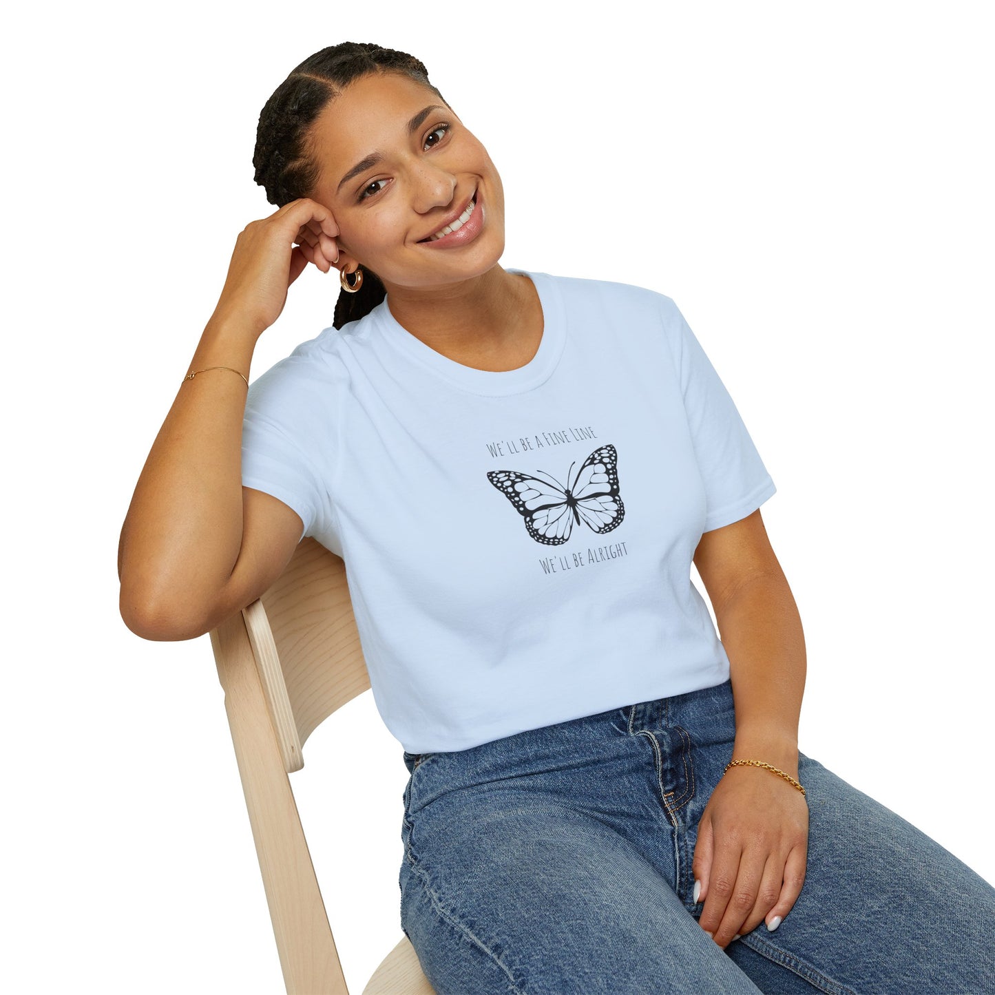 Fine Line Butterfly Soft Style Tee