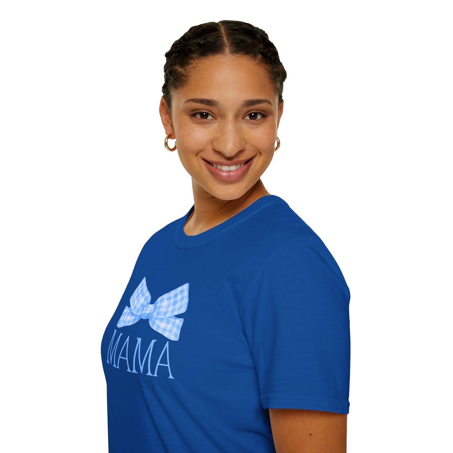 Blue Bow Mama Soft Style Tee