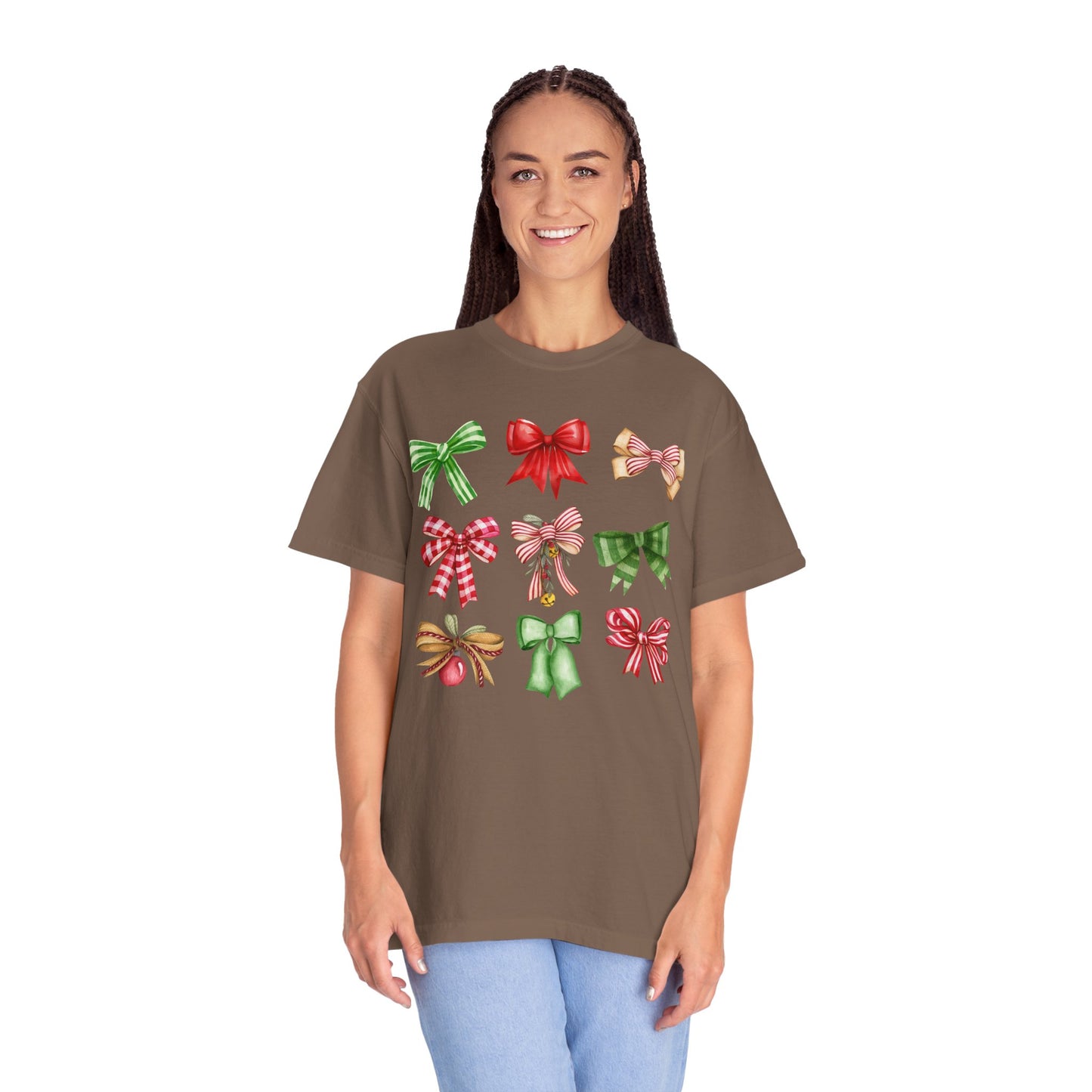 Christmas Bows Comfort Colors Tee