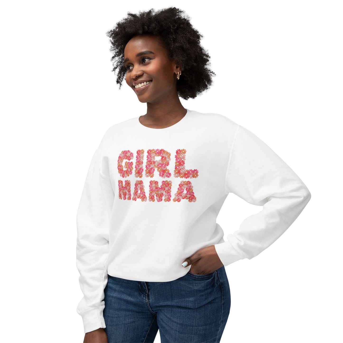 Girl Mama Floral Comfort Colors Sweatshirt
