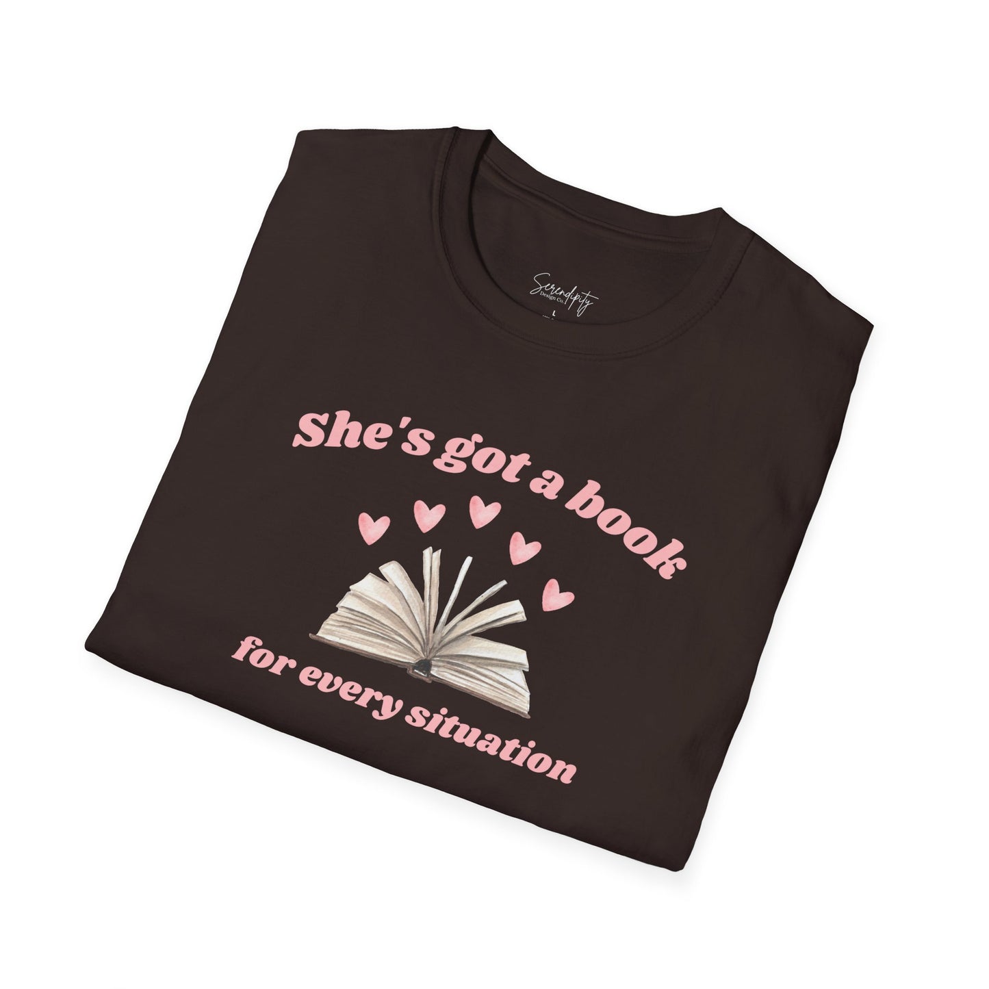 She's Got a Book For Every Situation Soft Style Tee