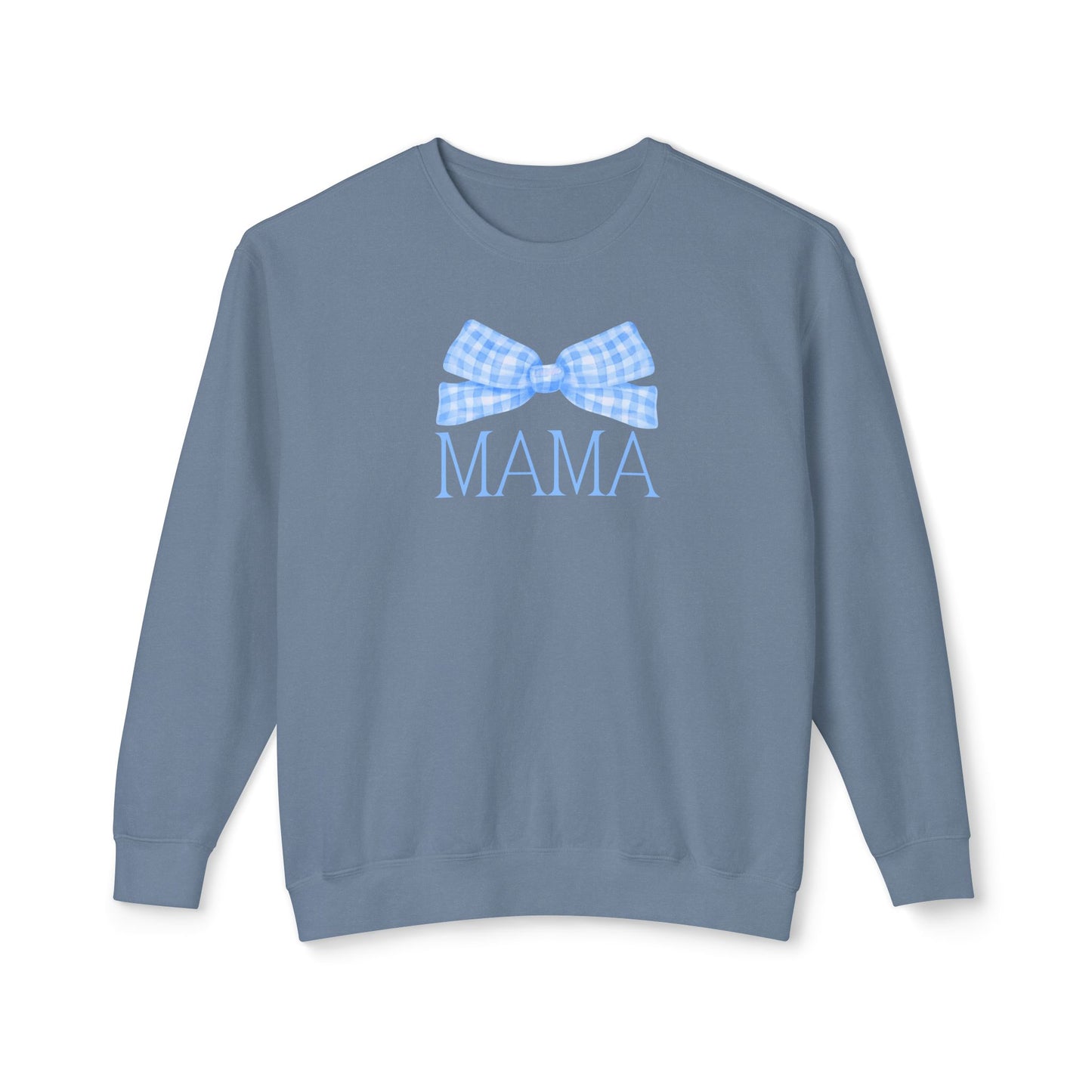 Blue Mama Bow Comfort Colors Sweatshirt