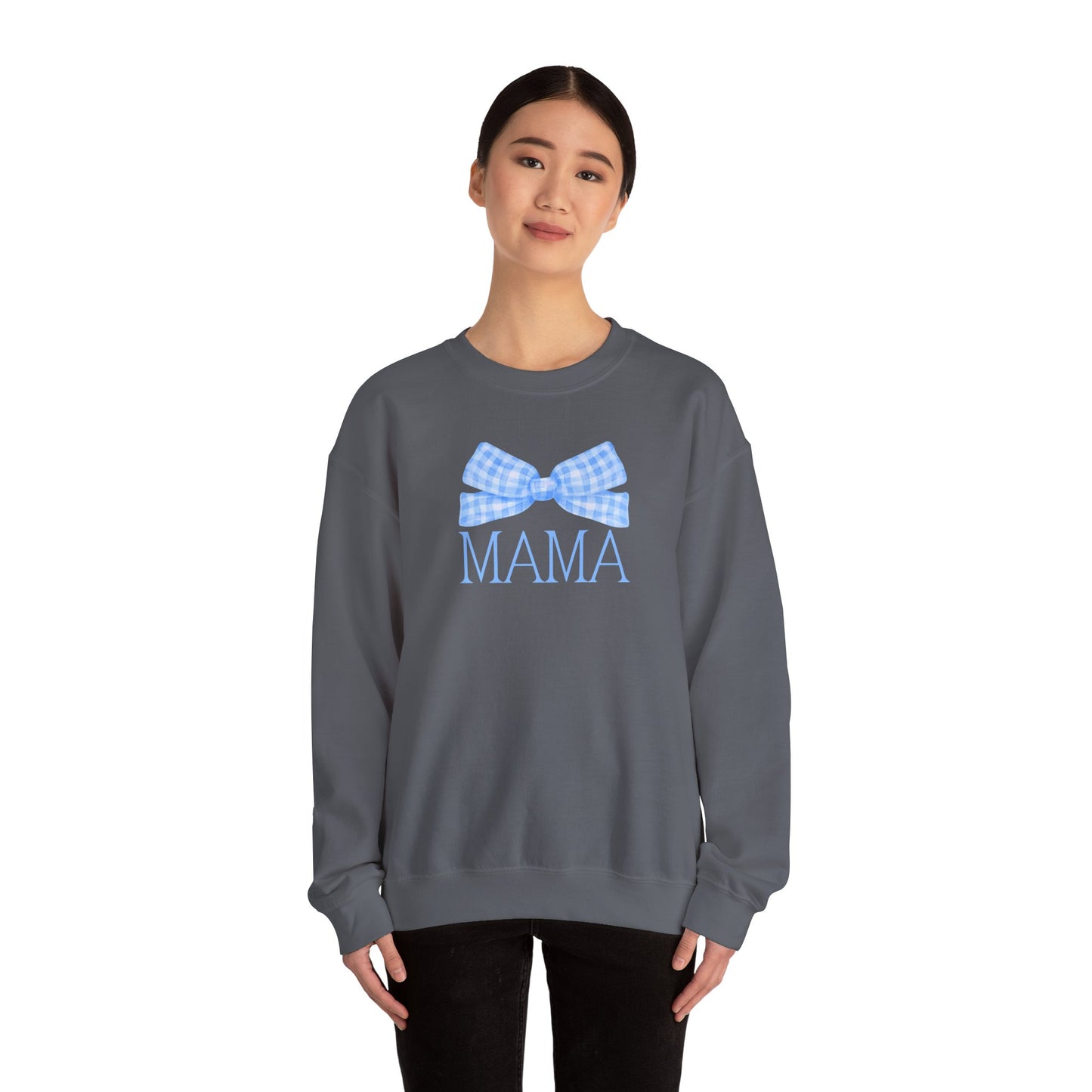 Blue Mama Bow Crewneck Sweatshirt
