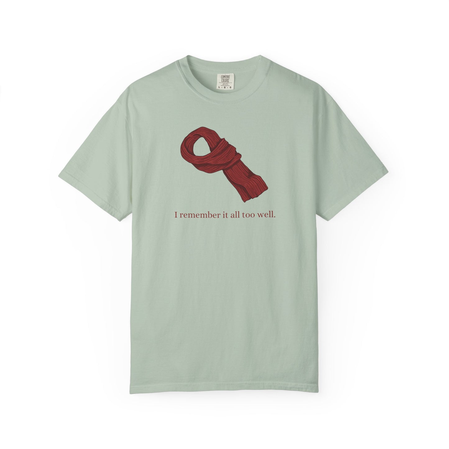 Red Scarf Comfort Colors Tee