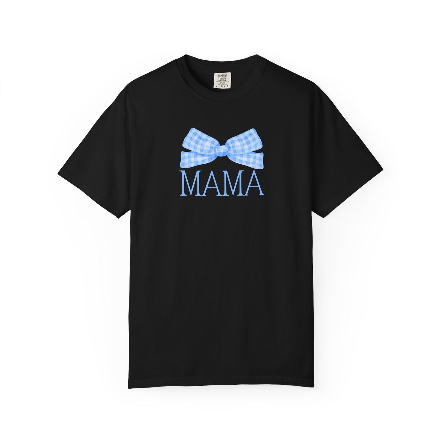 Mama Blue Bow Comfort Colors Tee