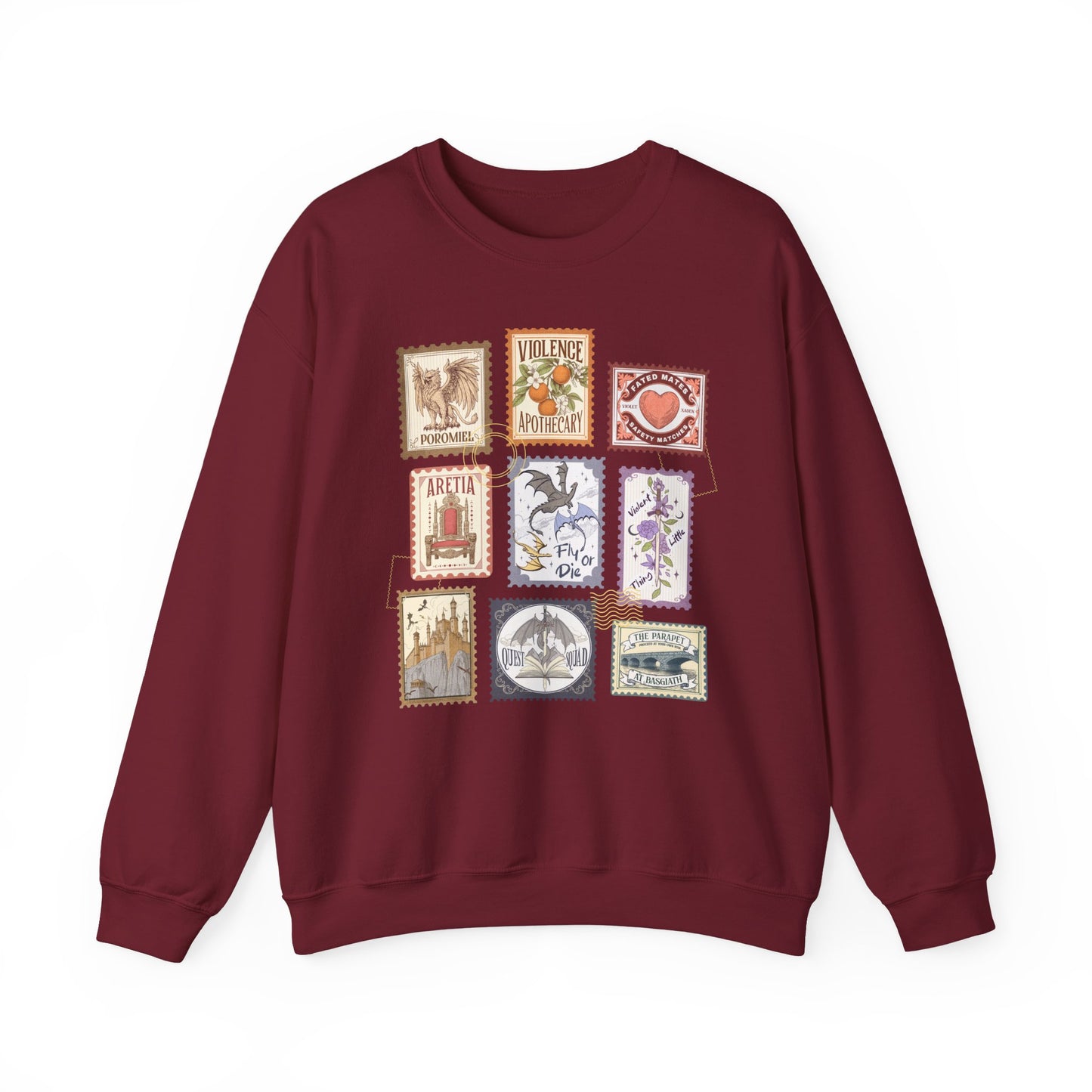 Fourth Wing Stamps Crewneck Sweatshirt