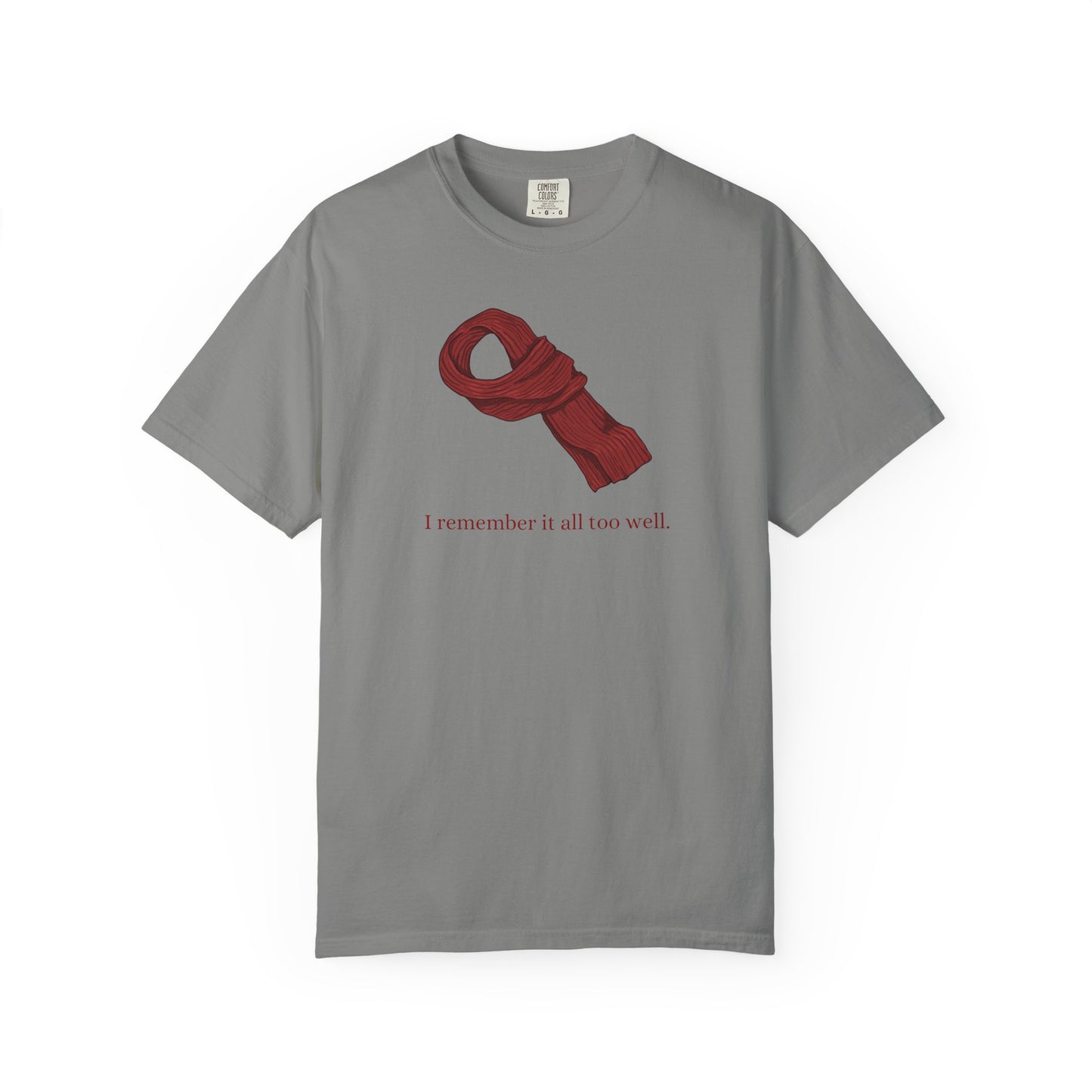 Red Scarf Comfort Colors Tee