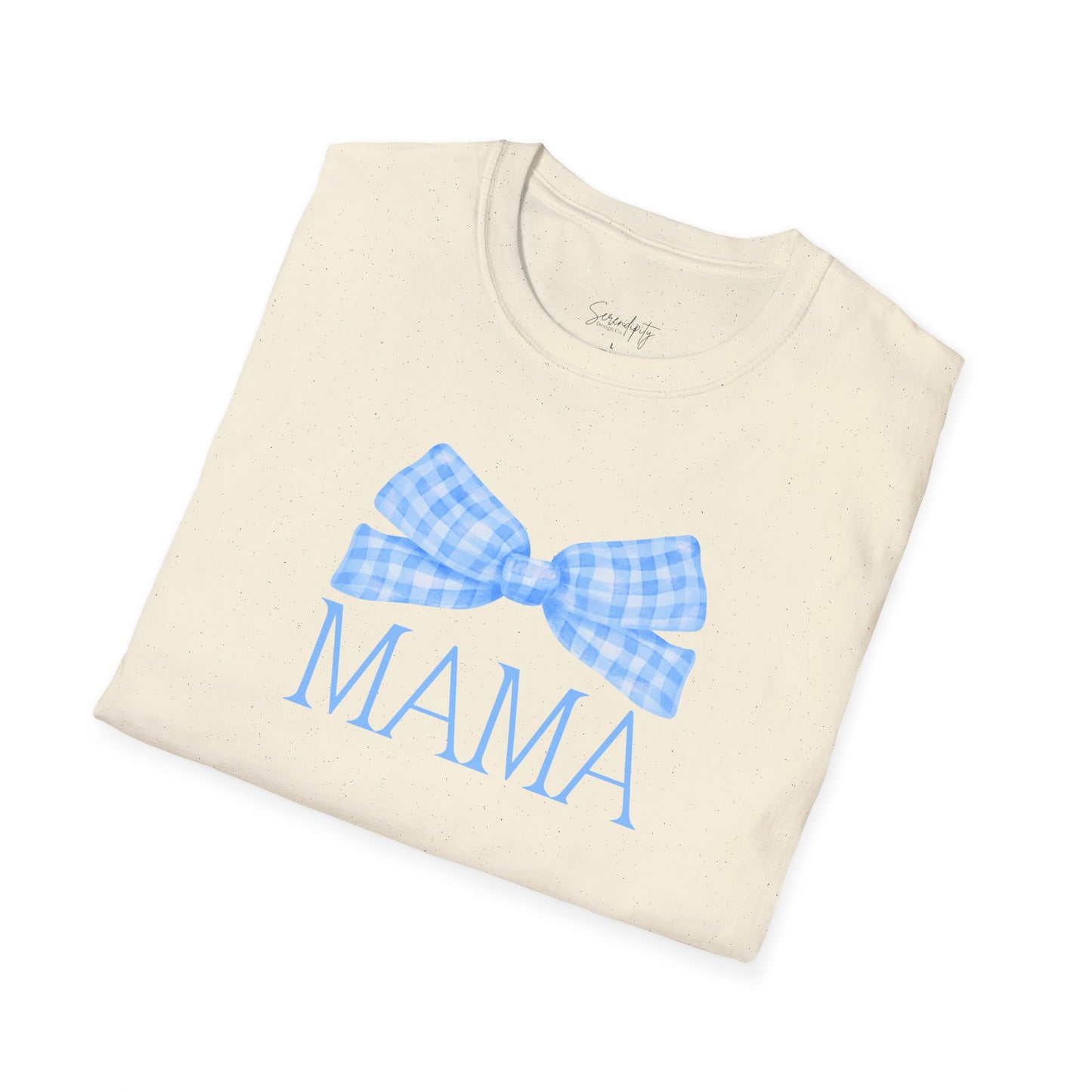 Blue Bow Mama Soft Style Tee