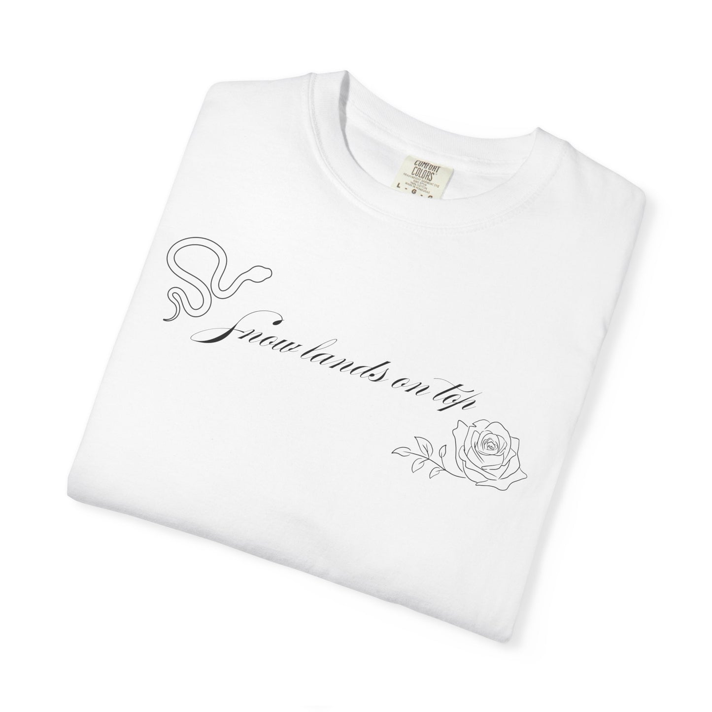 Snow Lands On Top Comfort Colors Tee
