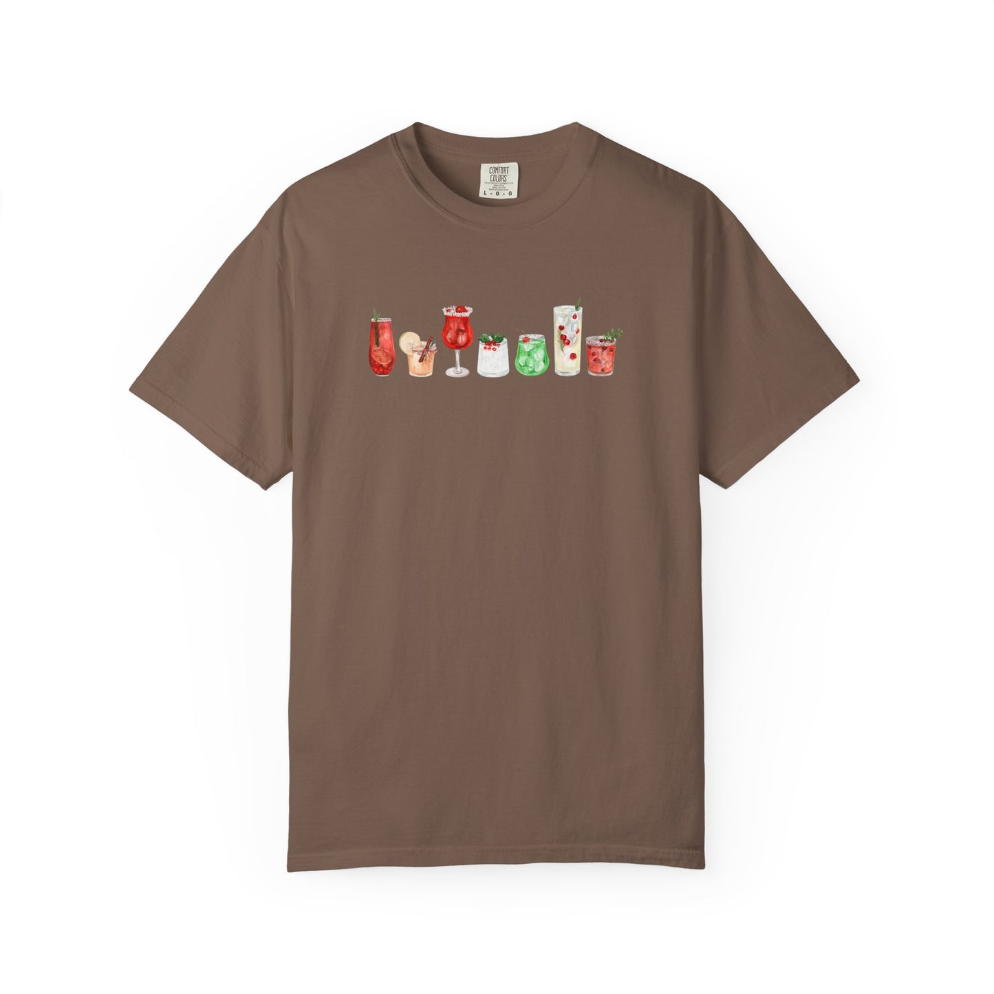 Christmas Cocktails Comfort Colors Tee