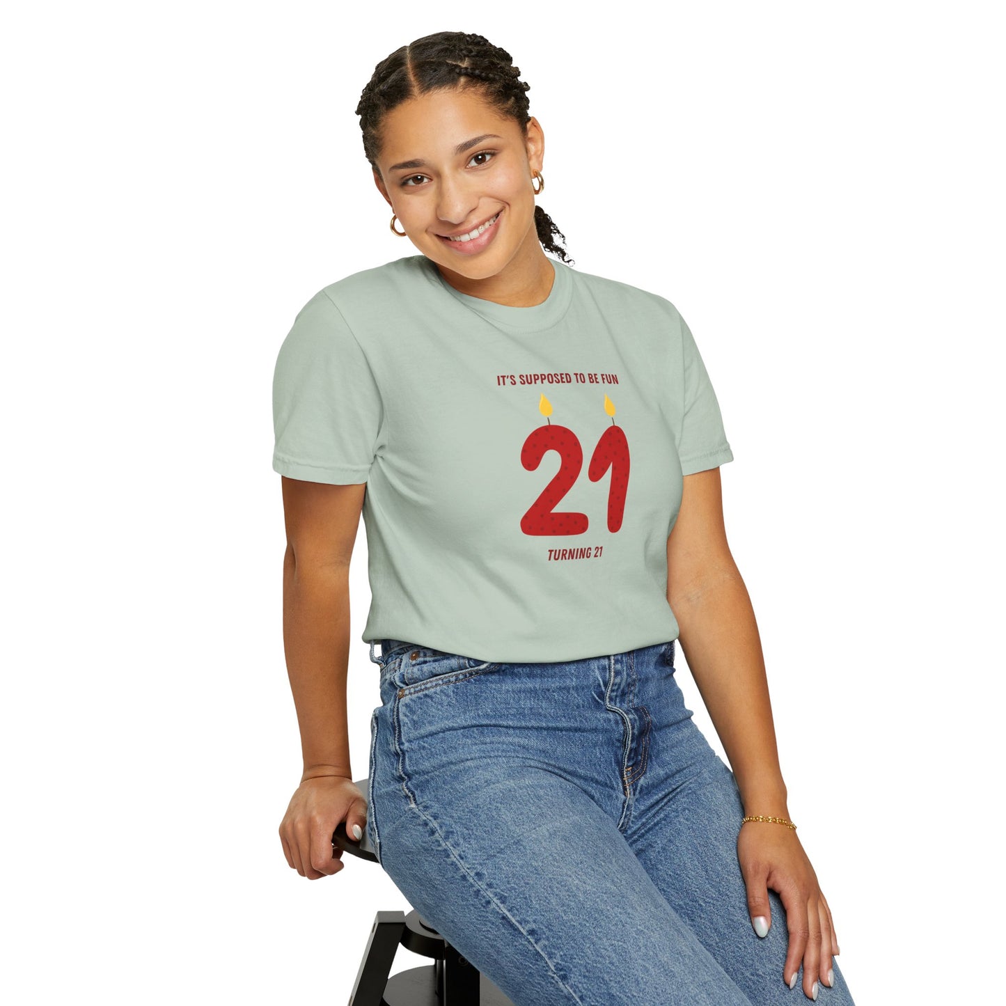 Turning 21 Comfort Colors Tee