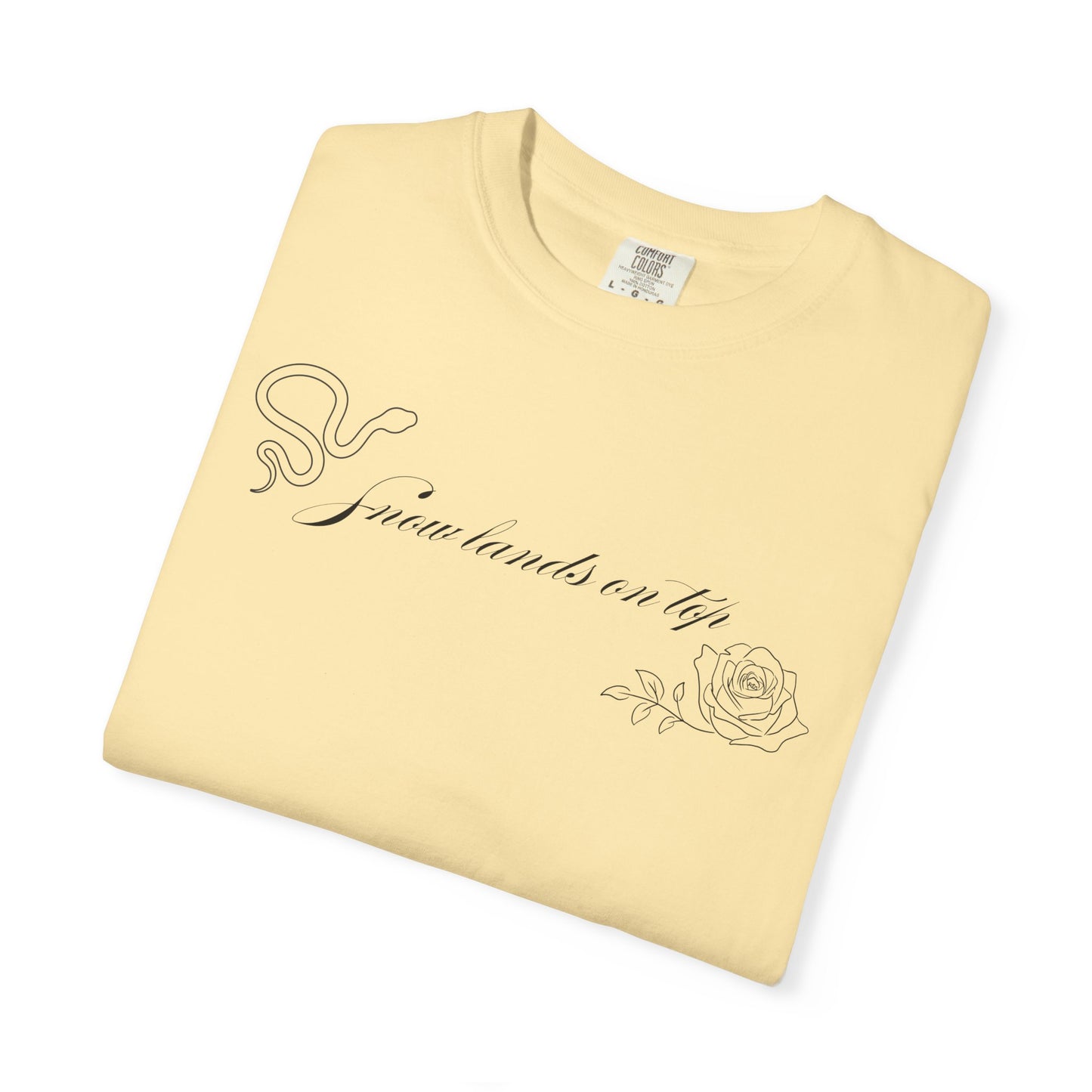 Snow Lands On Top Comfort Colors Tee