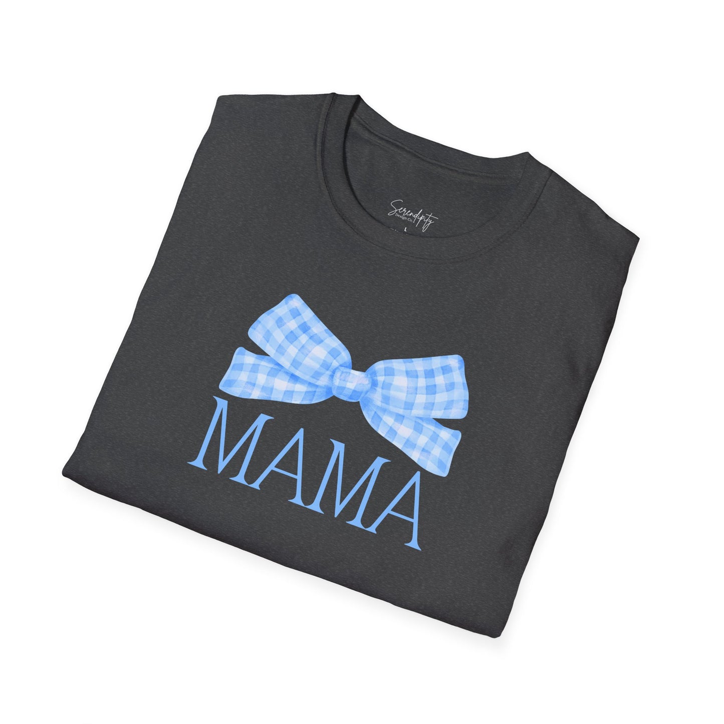 Blue Bow Mama Soft Style Tee