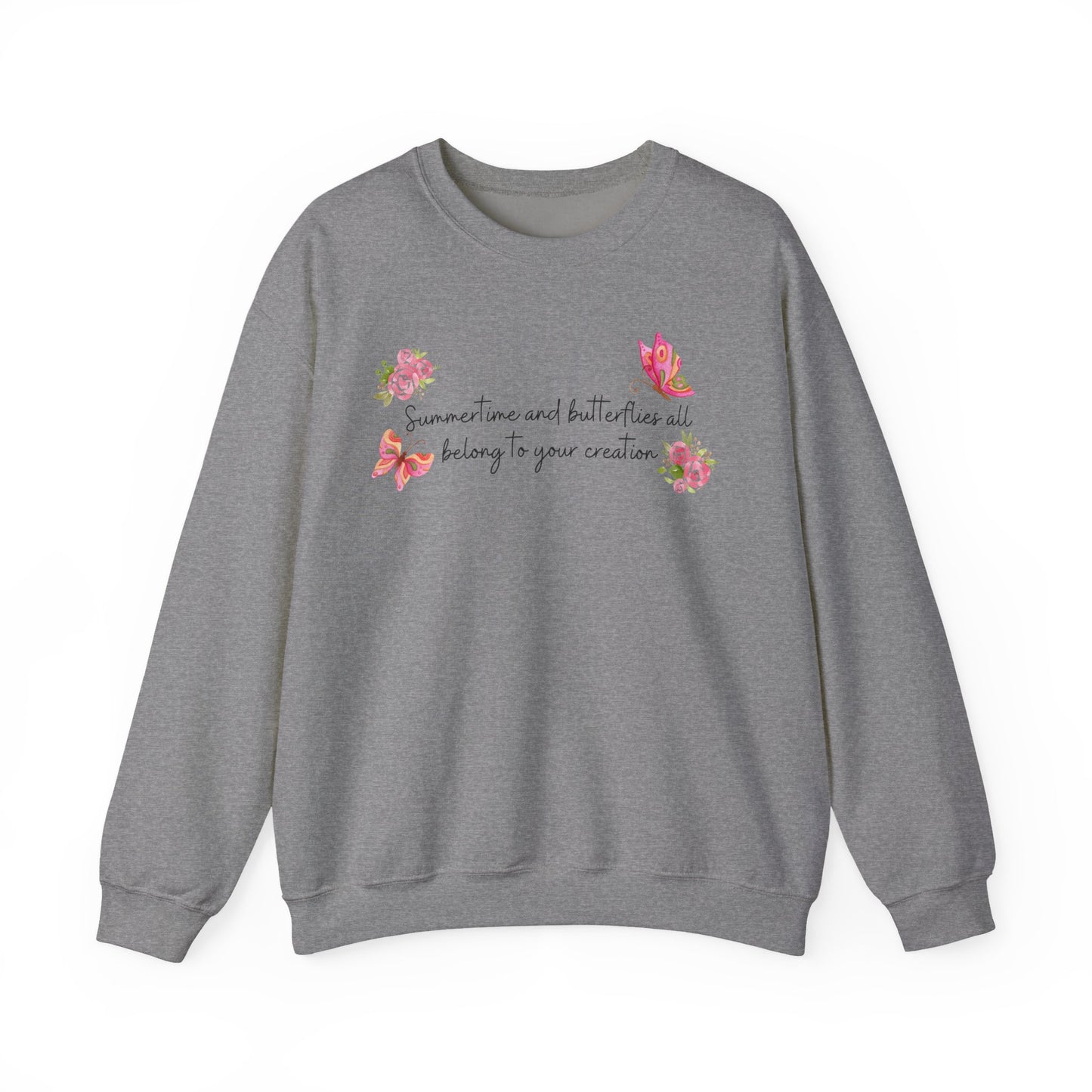 Summertime & Butterflies Crewneck Sweatshirt