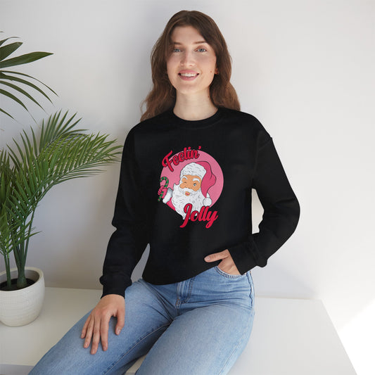 Feelin' Jolly Santa Crewneck Sweatshirt