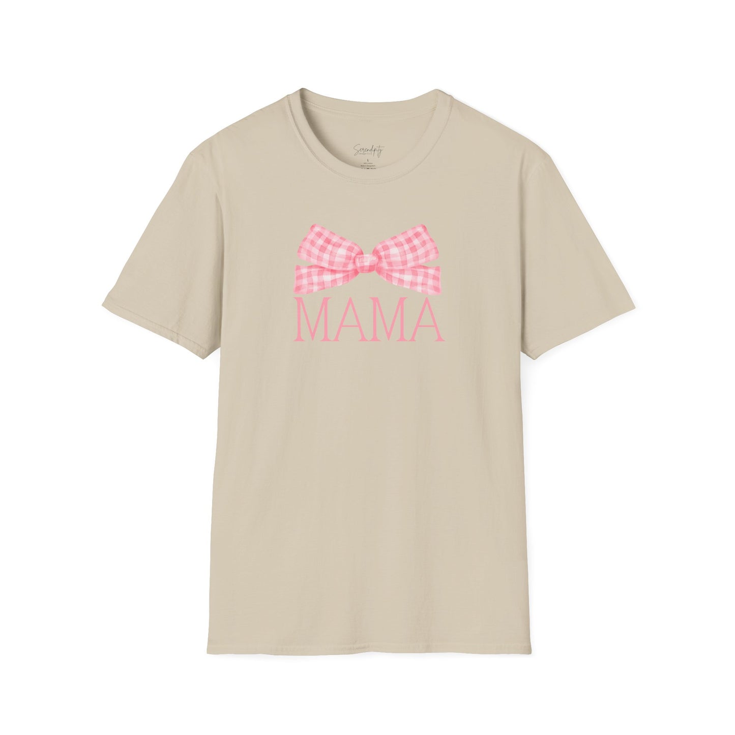Mama Pink Bow Soft Style Tee