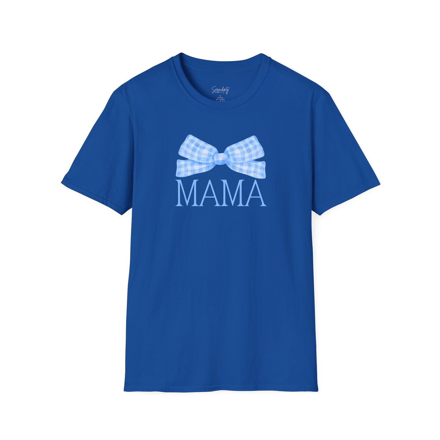 Blue Bow Mama Soft Style Tee