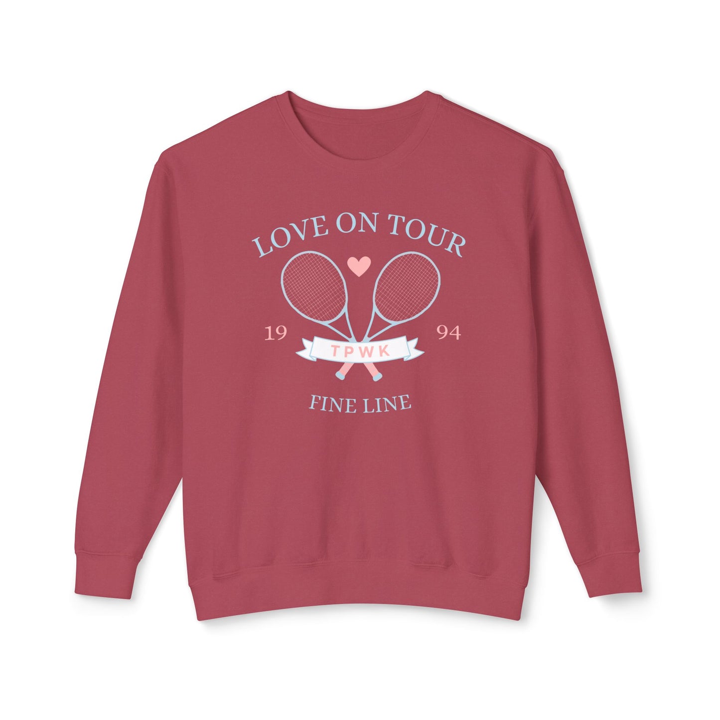 Love On Tour Tennis Club Comfort Colors Sweatshirt