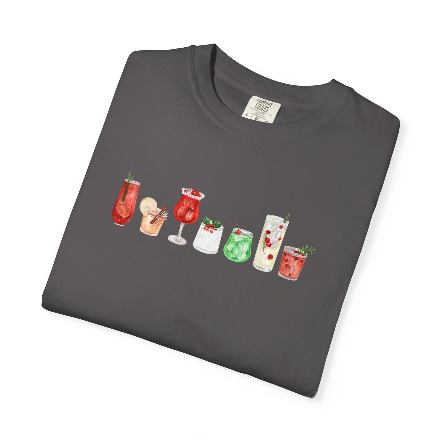 Christmas Cocktails Comfort Colors Tee