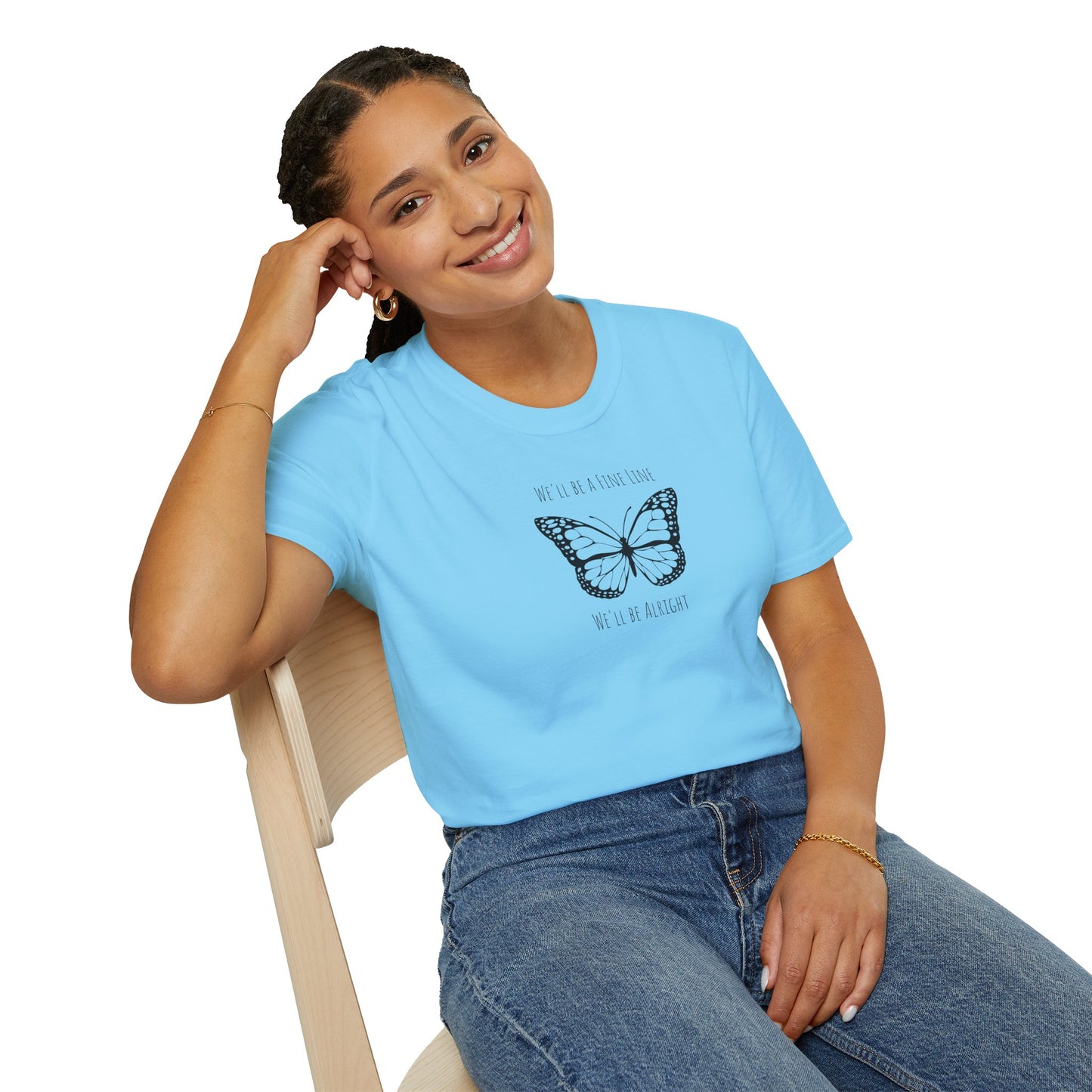 Fine Line Butterfly Soft Style Tee