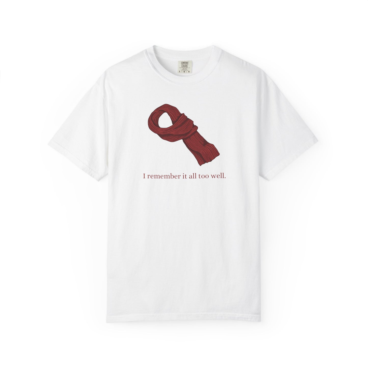 Red Scarf Comfort Colors Tee