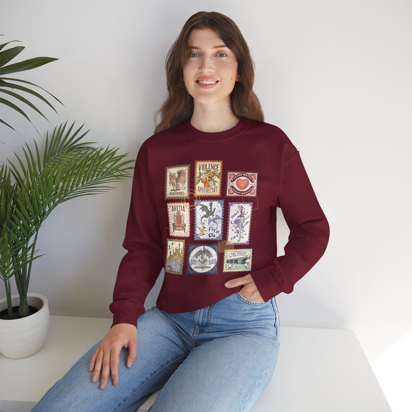 Fourth Wing Stamps Crewneck Sweatshirt