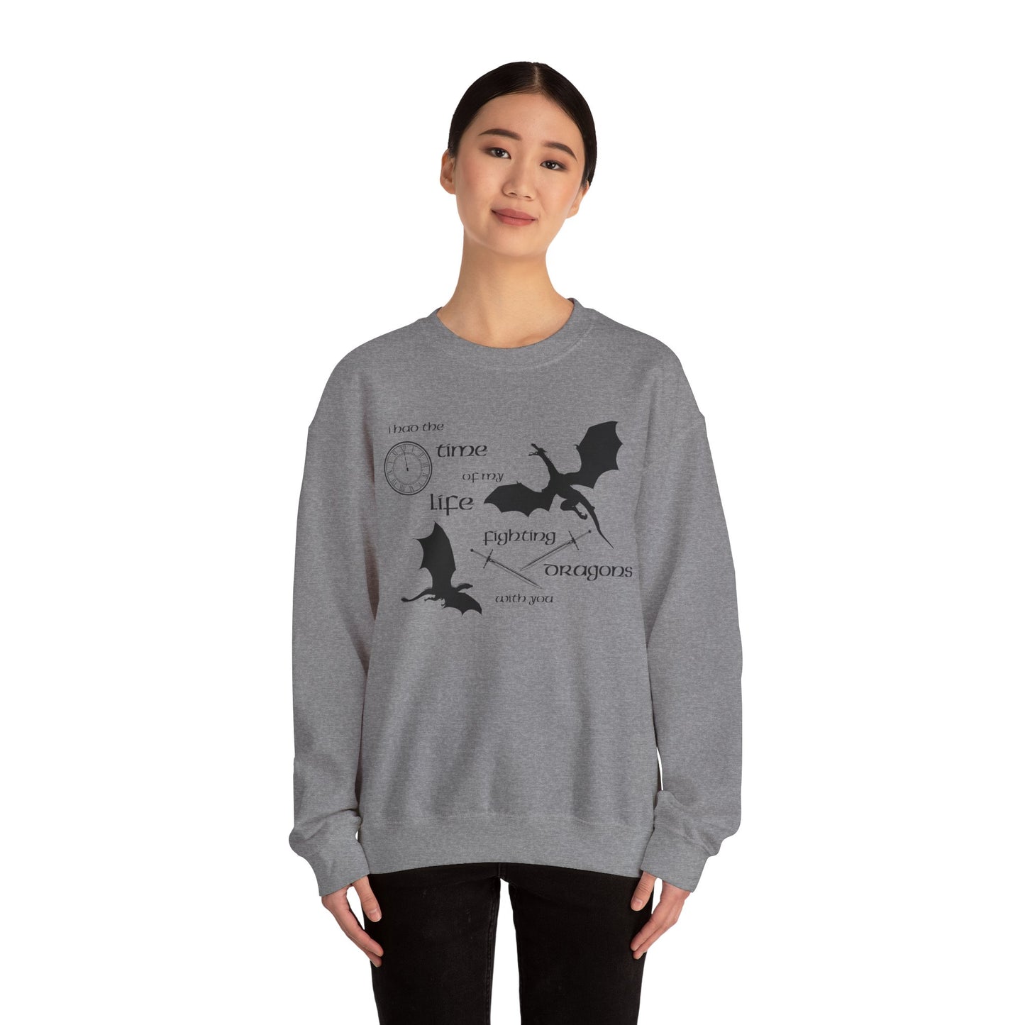 Fighting Dragons With You Crewneck Sweatshirt