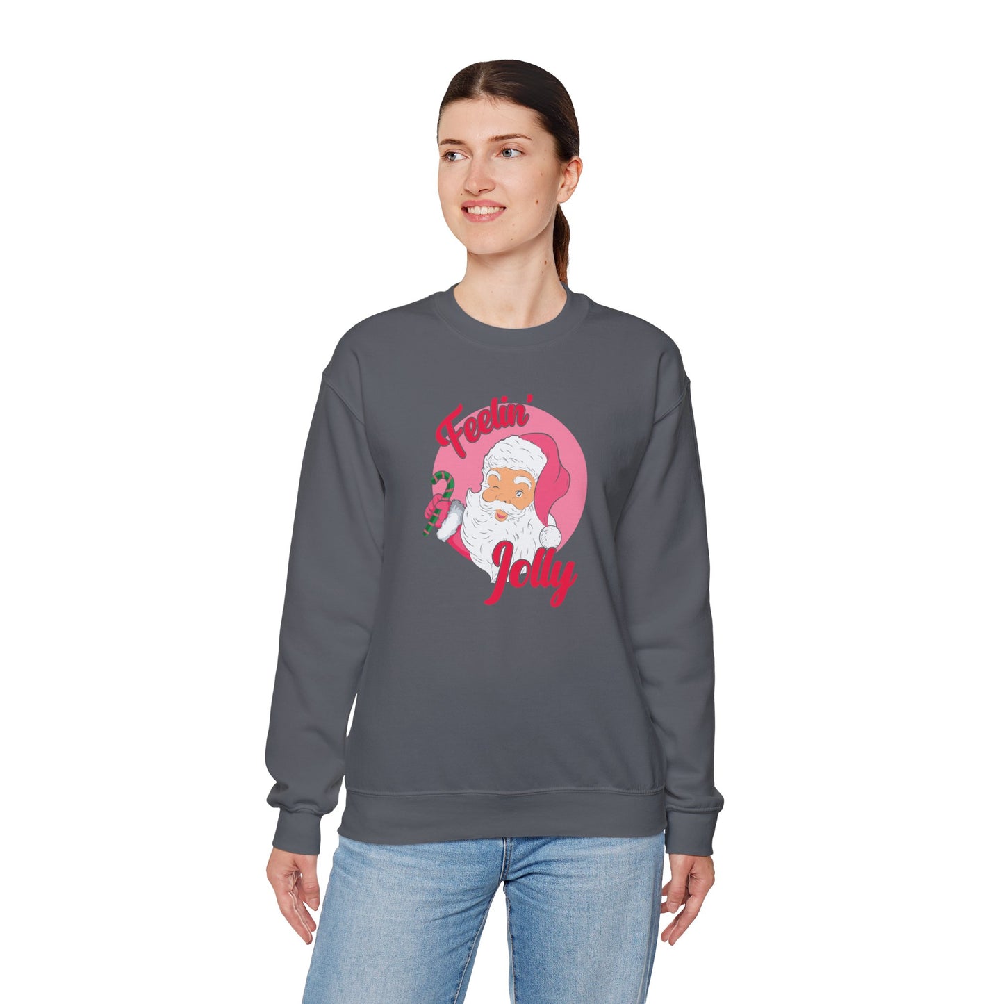 Feelin' Jolly Santa Crewneck Sweatshirt
