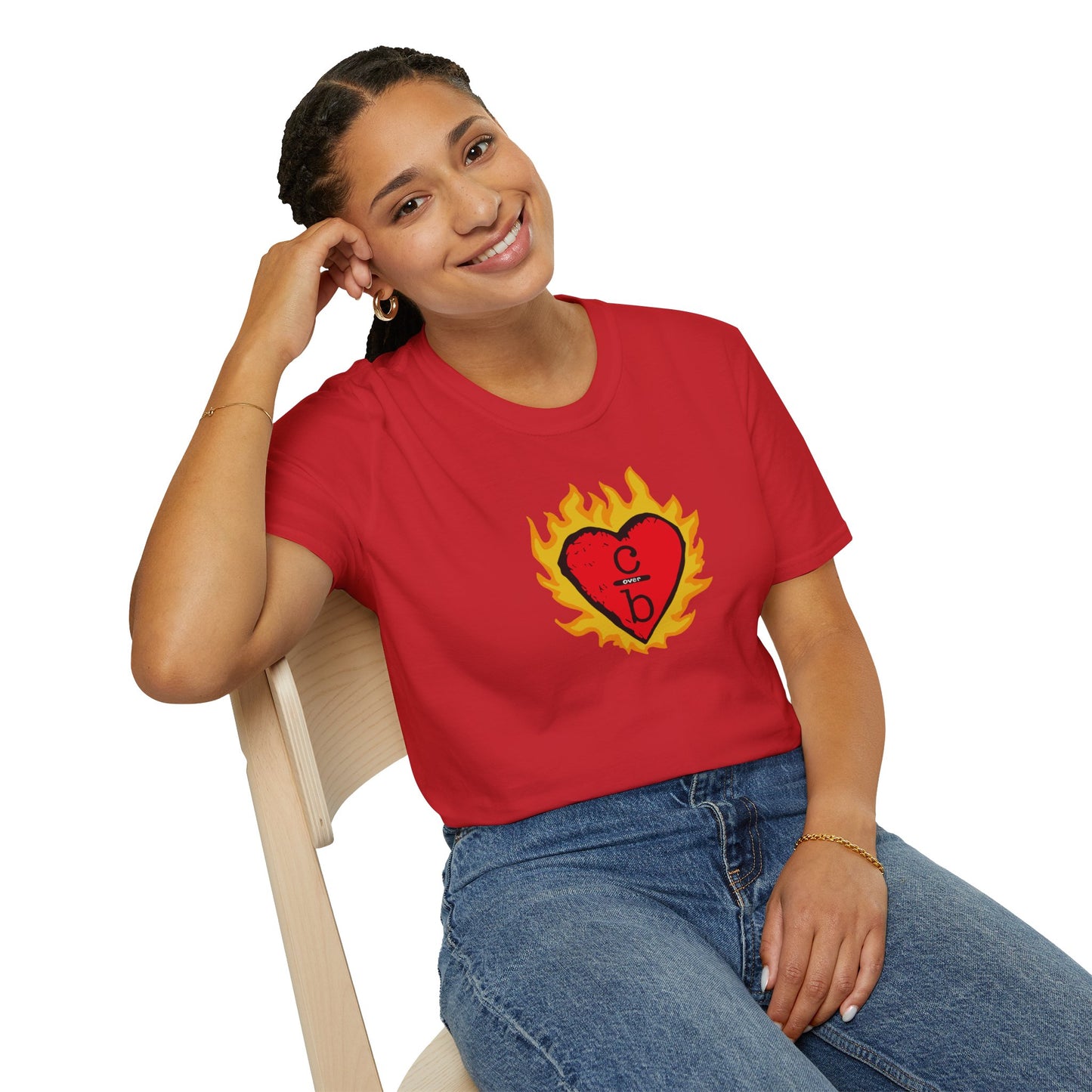 Clothes Over Bros Flaming Heart Soft Style Tee